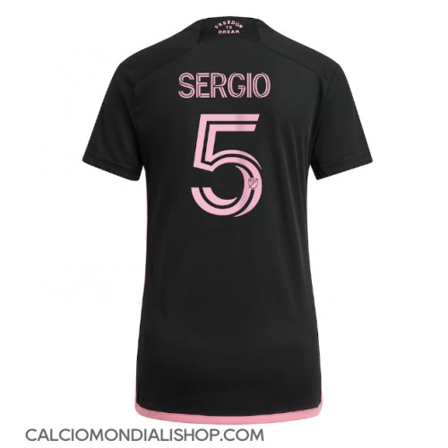 Maglie da calcio Inter Miami Sergio Busquets #5 Seconda Maglia Femminile 2023-24 Manica Corta